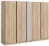 Mid.you Oakland Kleiderschrank 5-türig, Sonoma Eiche / Kaschmir (230x53x183cm)