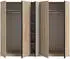 Mid.you Oakland Kleiderschrank 5-türig, Sonoma Eiche / Kaschmir (230x53x183cm)