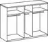 Wimex New York Kleiderschrank Eiche sägerau 225x236x58cm (622198-0)