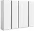 xonox.home Oakland Kleiderschrank 5-türig, Weiß, 230x183x53cm