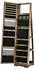 Costway Schmuckschrank mit Ganzkörperspiegel & Make-up-Spiegel, 360° drehbar, abschließbar, Braun (HW64483CF)