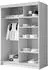 Mirjan24 Lungo IV Schiebetürenschrank 2-türig, 120x58x200cm, Weiß/Schwarz