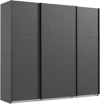 Wimex Andorra Schwebet&uuml;renschrank 3-t&uuml;rig Holzwerkstoff Graphit 250x216x65cm