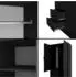 ALTDECOR KOLIN Kleiderschrank mit Spiegeltüren, schwarz, 102x200x51cm (800000993440)