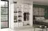 ALTDECOR CELI Kleiderschrank Schiebetüren mit Spiegel, LED-Beleuchtung, weiß, 200x216x61cm (800000513097)