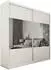 ALTDECOR CELI Kleiderschrank Schiebetüren mit Spiegel, LED-Beleuchtung, weiß, 200x216x61cm (800000513097)