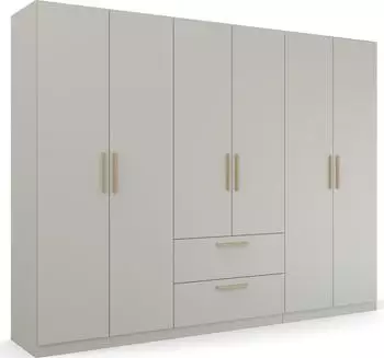 Rauch Skandi by Quadra Spin Dreht&uuml;renschrank seidengrau, 271x210x54cm, Landhaus-Stil