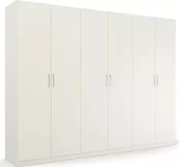 Rauch Quadra Spin Dreht&uuml;renschrank mit Spiegel, alpinwei&szlig;, 271x210x54cm (QUADRA SPIN)