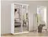 Mirjan24 Modin 120 Kleiderschrank mit Schiebetüren, Spiegel, Kleiderstange (Modin 120)