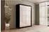 ALTDECOR PEKA3 Schiebetürenschrank mit LED-Beleuchtung, schwarz/weiß, 120x215x61cm (800000971513)