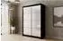 ALTDECOR PEKA3 Schiebetürenschrank mit LED-Beleuchtung, schwarz/weiß, 120x215x61cm (800000971513)