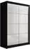 ALTDECOR PEKA3 Schiebetürenschrank mit LED-Beleuchtung, schwarz/weiß, 120x215x61cm (800000971513)