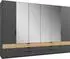 Wimex Gibraltar Drehtürenschrank 6-türig mit Spiegel, 270x210x58cm, Holzwerkstoff (92183166-0)