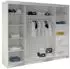 Mirjan24 Derby VI Schwebetürenschrank 200x215x58cm, 9 Fächer, Holzwerkstoff (Derby VI)
