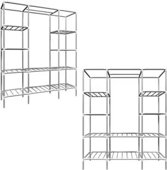 Eyepower XXL Kleiderschrank Metall 178x148x44,5cm (16364)