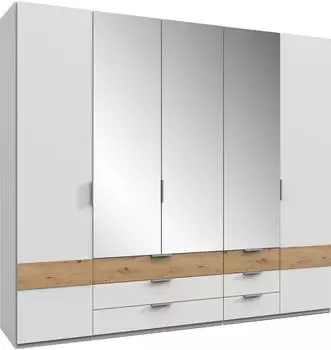 Wimex Gibraltar Dreht&uuml;renschrank wei&szlig;/Artisan Eiche 225x210x58cm (43737210-0)
