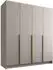 Mirjan24 Santi I Kleiderschrank 4-türig, schwarz, mit Kleiderstange (Santi I)
