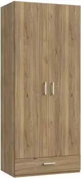 Forte ECONOBOX 2 Dreht&uuml;renschrank Mauvella Eiche, 88,9x210,5x54,2cm (31246064-0)