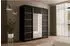 ALTDECOR V2-LINEA Kleiderschrank mit Spiegel und Schiebetüren, schwarz, 200x215x61cm (800000993370)
