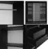 ALTDECOR V2-LINEA Kleiderschrank mit Spiegel und Schiebetüren, schwarz, 200x215x61cm (800000993370)