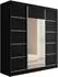 ALTDECOR V2-LINEA Kleiderschrank mit Spiegel und Schiebetüren, schwarz, 200x215x61cm (800000993370)
