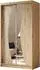 ALTDECOR VOXI Kleiderschrank Schiebetüren mit Spiegel, LED-Beleuchtung, Eiche Artisan, 120cm (800000527194)