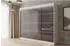 ALTDECOR PEKA3 Schiebetürenschrank mit LED-Beleuchtung, weiß/grau, 250x215x61cm (800000636277)