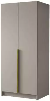 Mirjan24 Bono I Drehtürenschrank mit Kleiderstange, Cashmere/Gold (Bono I)
