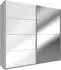 Wimex Easy Plus Schwebetürenschrank weiß/Weißglas/Spiegel 180x210x65cm (70412063-0)