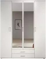 Schlafkontor Kleiderschrank "Karl Dreht&uuml;renschrank Schlafzimmerschrank mit Spiegel