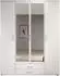 Pol Power Karl Kleiderschrank 4-türig mit Spiegeltüren, Weiß, 160x196x54cm (58-752-17)