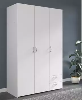 Parisot Daily 2 Kleiderschrank 3-t&uuml;rig, wei&szlig;, 120x185x51cm