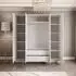 Lookway Aurora 4D Kleiderschrank weiß hochglanz, 4-türig, 200x213x57cm (800001542890)