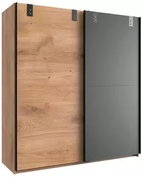 Wimex Liverpool Schwebet&uuml;renschrank Plankeneiche/graphit, 180x198cm