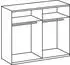 Wimex Minden Schwebetürenschrank mit Spiegel, weiß/Raw Steel, 225x210x65cm (10117959-0)