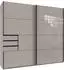 Wimex Saigon Schwebetürenschrank saharagrau mit Glaselementen, 225x208x64cm (50751932)