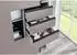 Wimex Saigon Schwebetürenschrank saharagrau mit Glaselementen, 225x208x64cm (50751932)