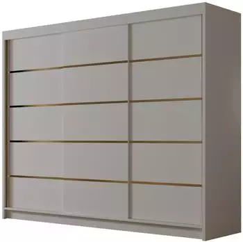 Mirjan24 Amber VII Schiebet&uuml;renschrank 3-t&uuml;rig 250x58x215cm, Cashmere