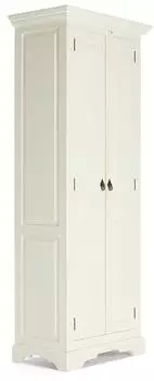 Woodkings Catana Kleiderschrank Massivholz Pinie, cremeweiß, 75x190cm (A00001363)