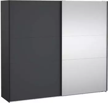 Home Affaire Como Schiebetürenschrank 2 Türen, grau matt / Spiegel, 244x221cm (Como)