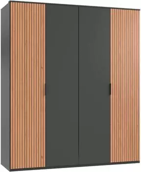 Wimex Tunis Dreht&uuml;renschrank 180x210x58cm, graphit/Artisan Eiche