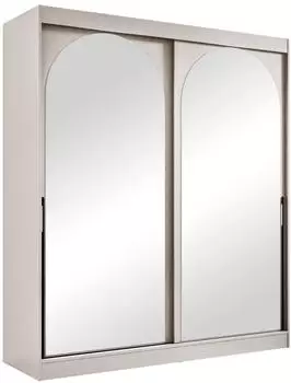 Mirjan24 Modin 180 Kleiderschrank mit Schiebet&uuml;ren und Spiegel, 180x216x65cm