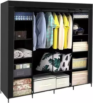 Ruhhy Faltschrank Stoff, klappbar, 170x170cm (21744)