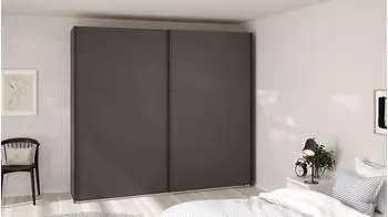 Home Affaire Como Schwebetürenschrank 2 Türen, grau matt, 245x220cm