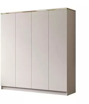 Lookway Aurora 4D Kleiderschrank kaschmir, 4 Dreht&uuml;ren, 200x213x57cm (800000819829)