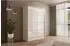 ALTDECOR PEKA3 Schiebetürenschrank Lacobel LED-Beleuchtung 120x215x61cm Weiß (800000636280)