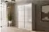ALTDECOR PEKA3 Schiebetürenschrank Lacobel LED-Beleuchtung 120x215x61cm Weiß (800000636280)