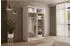 ALTDECOR PEKA3 Schiebetürenschrank Lacobel LED-Beleuchtung 120x215x61cm Weiß (800000636280)