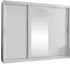 Mirjan24 Selfie 250 Schwebetürenschrank mit Spiegel, Weiß, 250x200x62cm (Selfie 250)