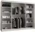 Mirjan24 Selfie 250 Schwebetürenschrank mit Spiegel, Weiß, 250x200x62cm (Selfie 250)